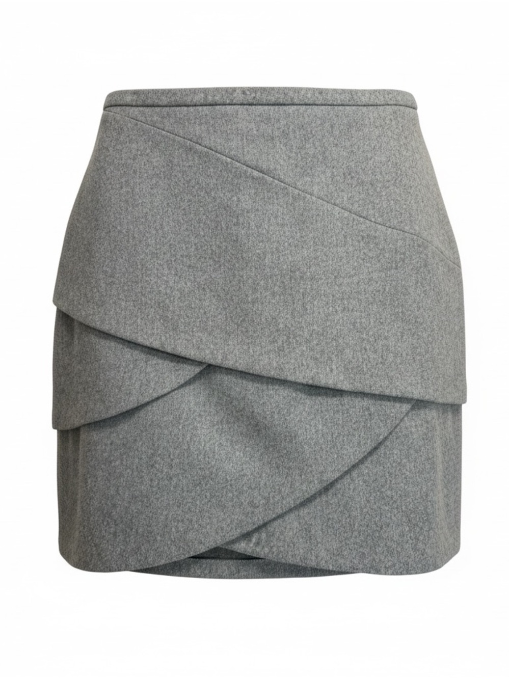 Michael Kors Collection Banker Melange Virgin Wool Mini Skirt Italy US 10